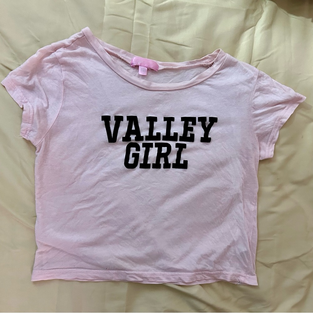 Sugar Thrillz Valley Girl Baby Tee, Sz M